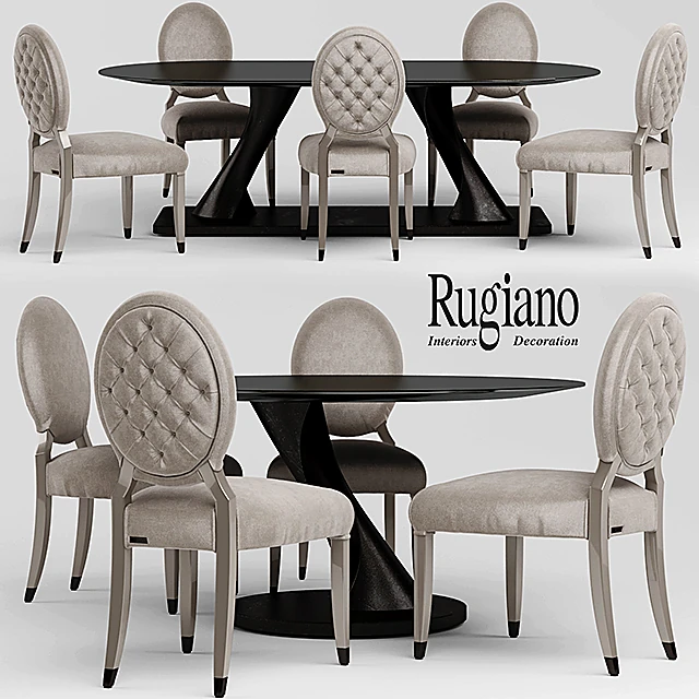 Dining Set ZOE Table and Cathy Chairs by Rugiano