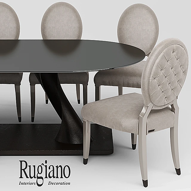 Dining Set ZOE Table and Cathy Chairs by Rugiano (3)