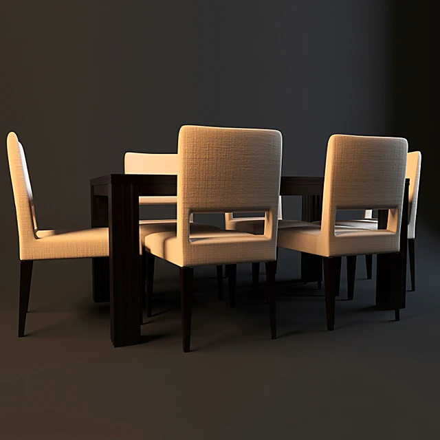 Dining Set table with soft chairs by Selva