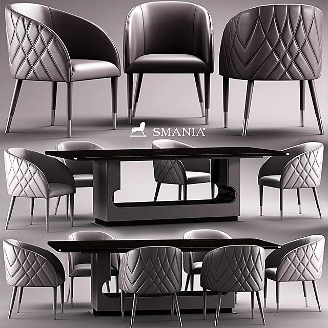 Dining Table and Chairs Set Amal by Smania