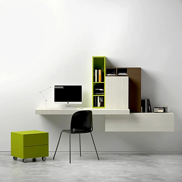 Modern Wall-Mounted Secretaire with Integrated Storage (2)