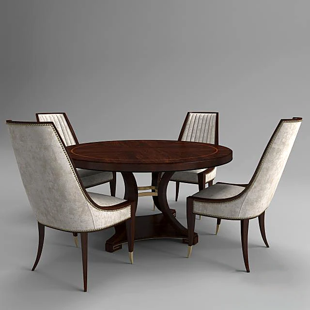 Dining Table and Chairs Set ST JAMES PLACE Collection by Schnadig