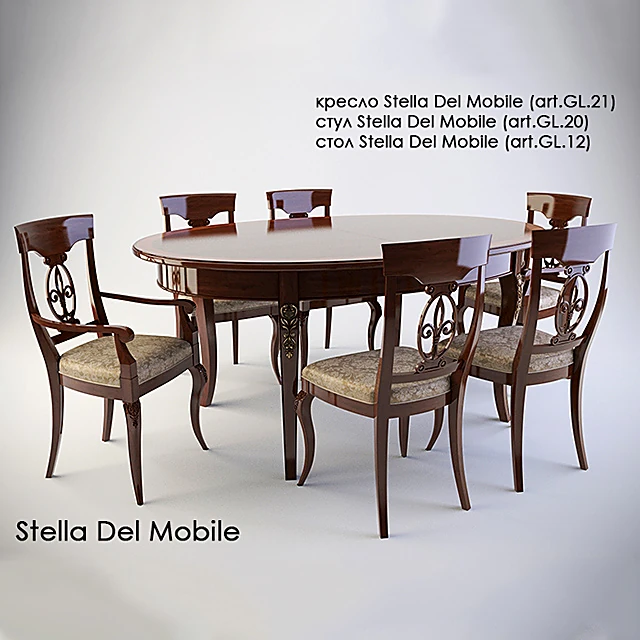 Dining Set GL.12, GL.20, GL.21 by Stella Del Mobile
