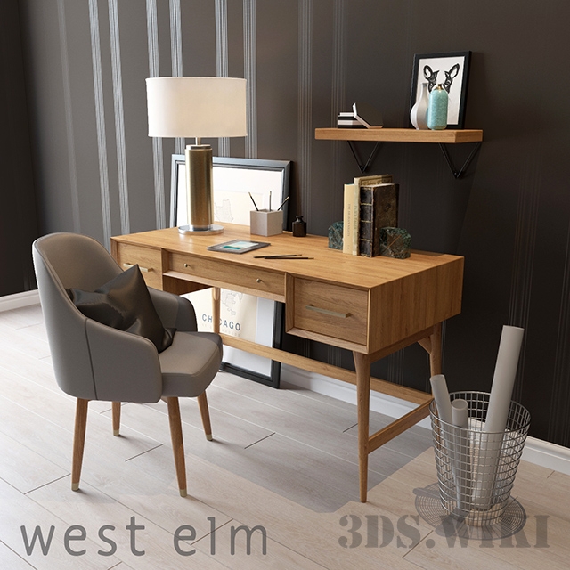 Table + Chair / Decorative set / Table lamp 1