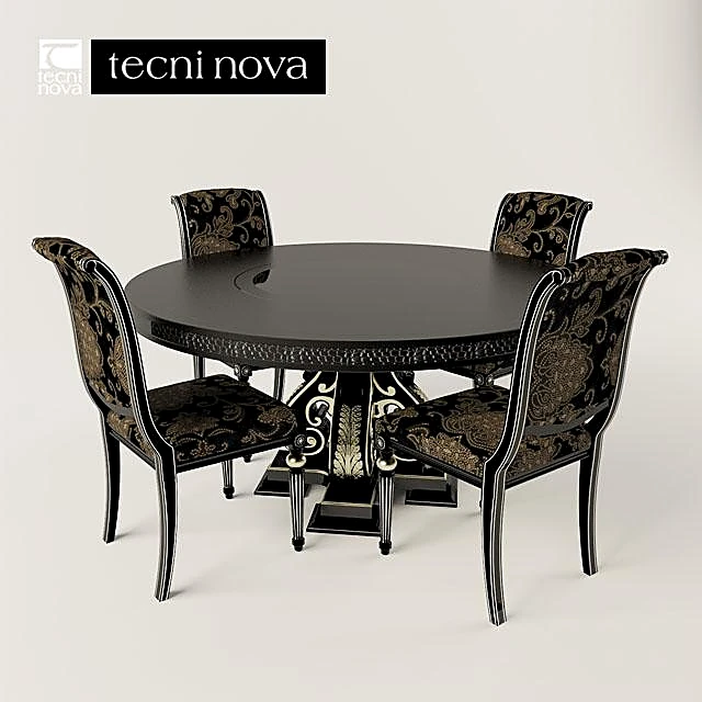 Dining Table Set Round Table with Chairs by Tecni Nova