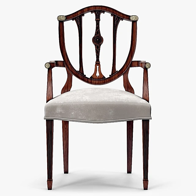 Armchair Palmer Stones Brass Rosette by Theodore Alexander (2)