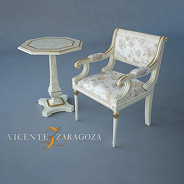 Chair and Table Set Verona by Vicente Zaragoza