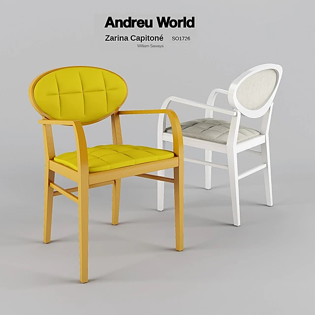 Armchair Zarina Capitoné SO1726 by Andreu World