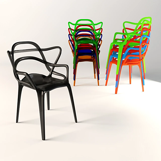 Modern Stackable Plastic Armchair