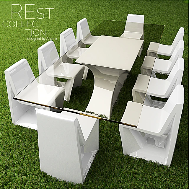 Garden Dining Set REST collection by A-cero