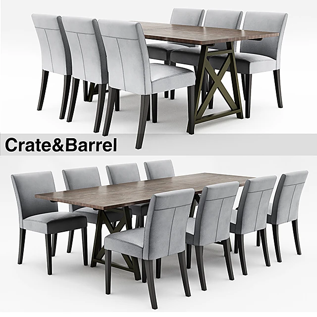 Dining Table and Chairs Set by Crate & Barrel