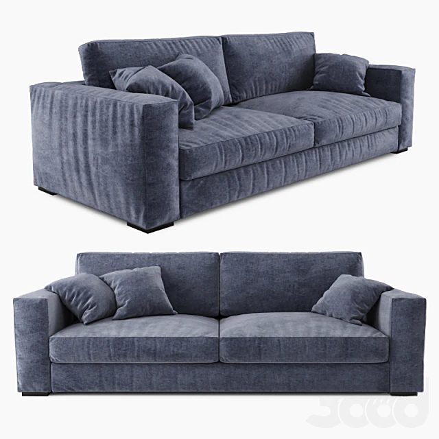 Double Sofa Upholstered in Fabric