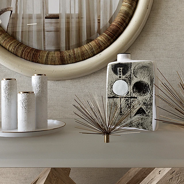 Modern Decor Set with Console Table and Mirror (3)