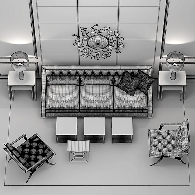 Furniture Set Tufted by Baker Furniture (6)