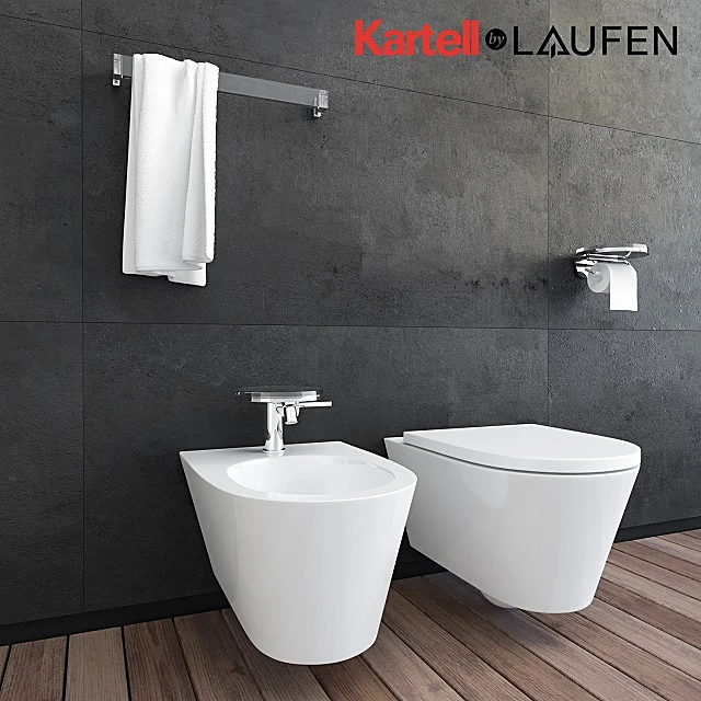 Toilet and Bidet Set Kartell by Laufen