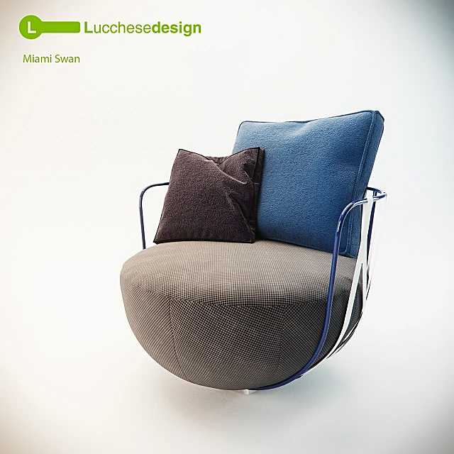 Armchair Miami Swan by Francesco Lucchese