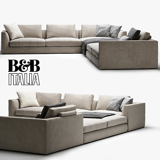 Corner Sofa Richard Collection by B&B Italia