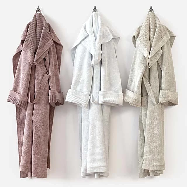 Textured Fabric Bath Robe Collection