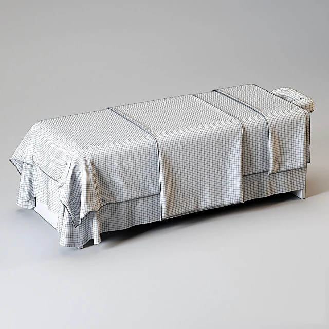 Spa Bed with Quilted Fabric and Blush Runner (3)