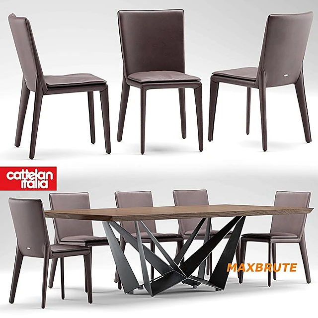 Dining Set Vittoria by Cattelan Italia