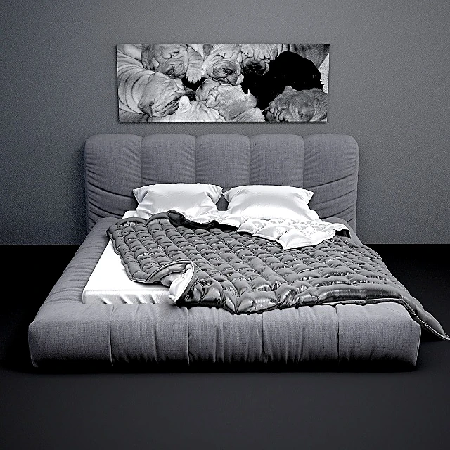 Modern Upholstered Bed Sharpei by SMA (3)