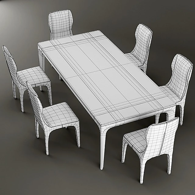Dining Chair and Table Tiche by Giorgetti (6)