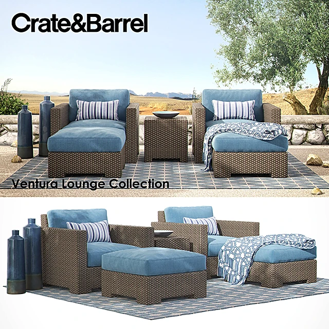 Outdoor Lounge Set Ventura Lounge by Crate & Barrel