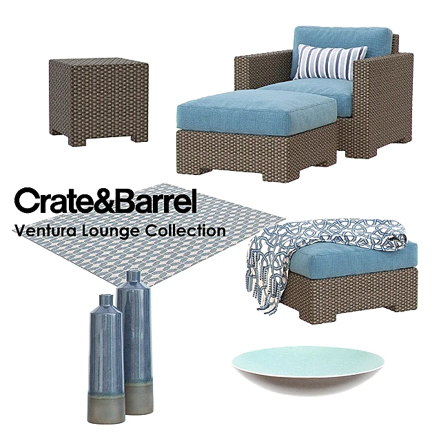 Outdoor Lounge Set Ventura Lounge by Crate & Barrel (2)
