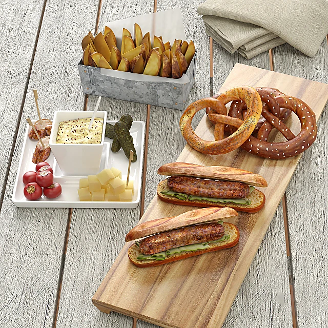 Food and Drinks Set for Casual Dining