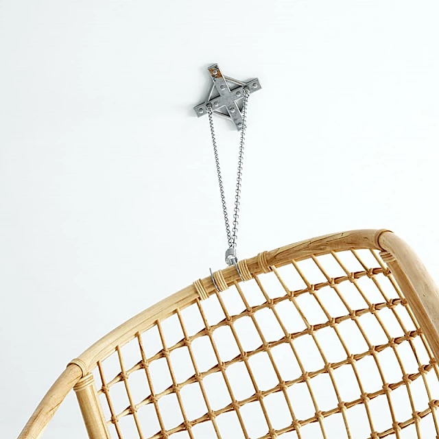 Hanging Chair with Rattan Weave (4)