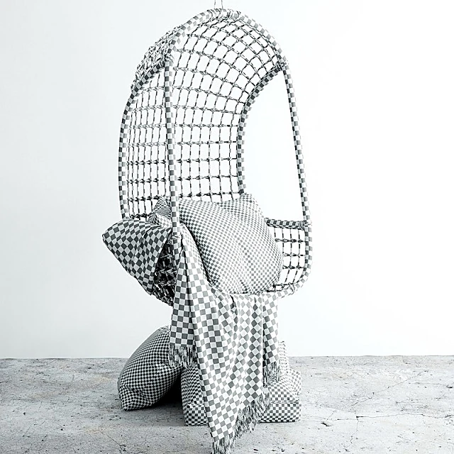 Hanging Chair with Rattan Weave (6)