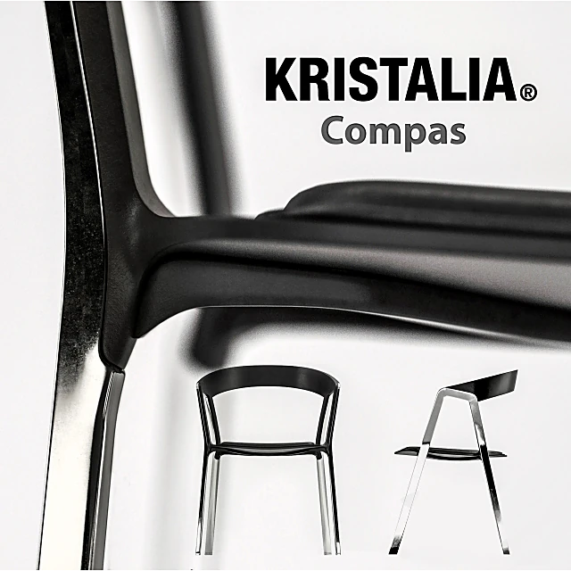 Table and Chair Set Poule and Compass by Kristalia (2)
