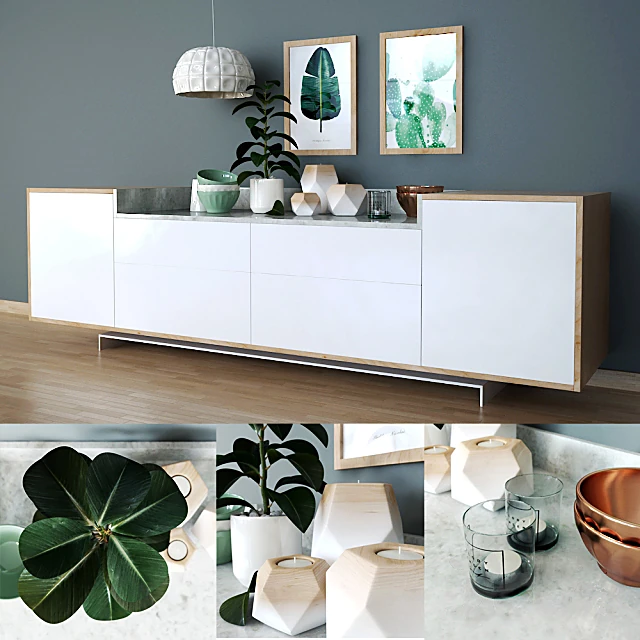Decorative Set with Modern Scandinavian Elements