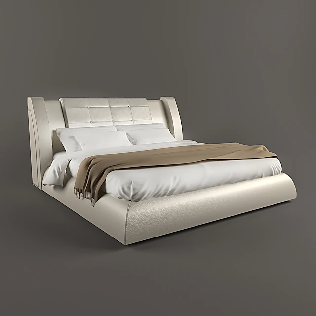 Modern Upholstered Bed by Smania