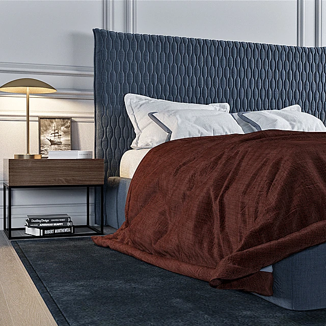 Upholstered Bed Allen by Alf Dafre (4)