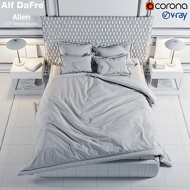 Upholstered Bed Allen by Alf Dafre (5)