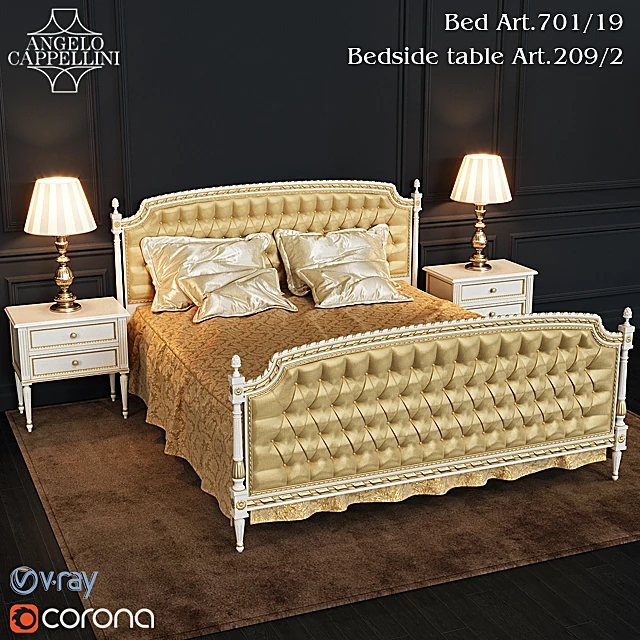 Bed Salieri 0701 by ANGELO CAPPELLINI