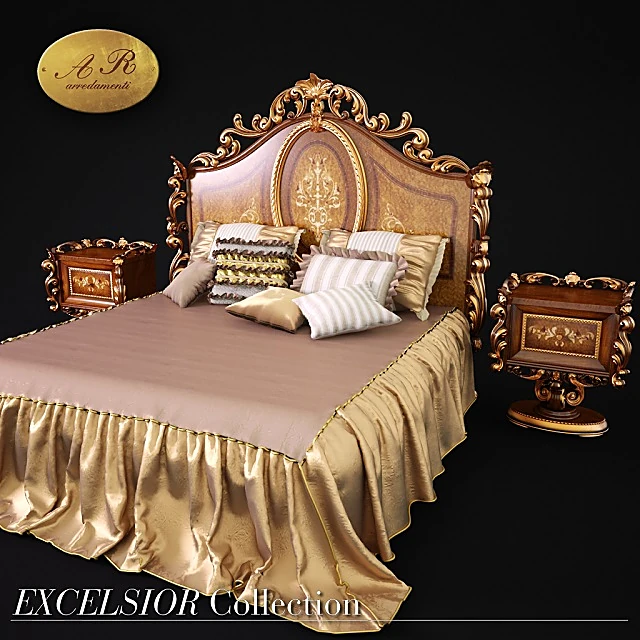 Double Bed EXCELSIOR 171 by A.R. ARREDAMENTI SRL