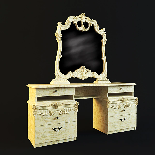 Vanity table with mirror Barocco by Camelgroup