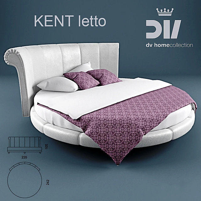 Round Bed KENT letto by DV HOME COLLECTION