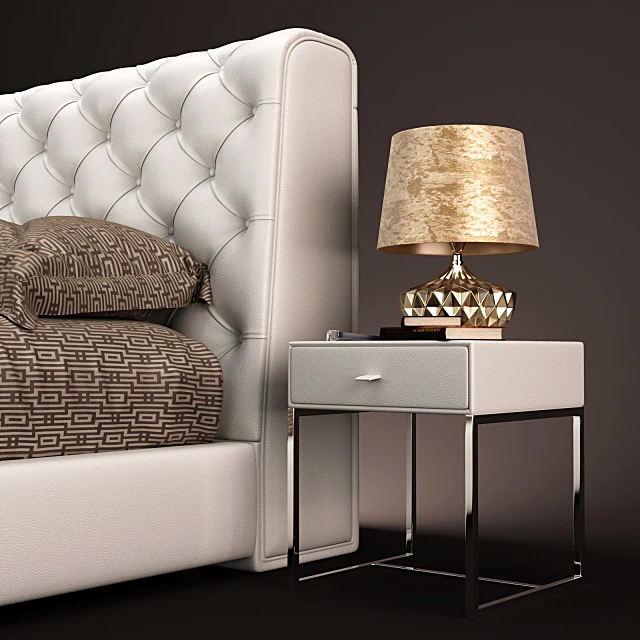 Bed TUDOR ivory i4 by Mariani (2)
