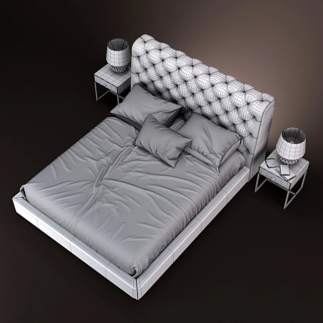 Bed TUDOR ivory i4 by Mariani (3)