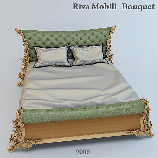 Bed 9008 Bouquet Collection by Riva Mobili D`Arte