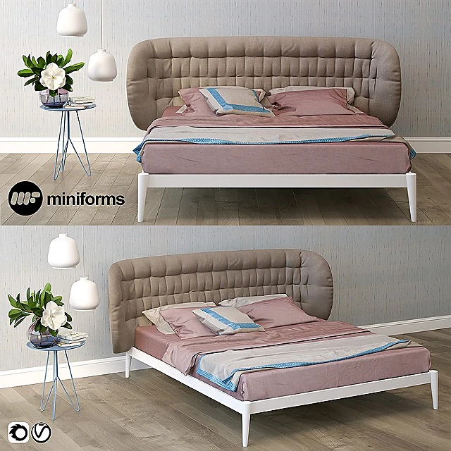 Bed Shiko Capitone by Miniforms