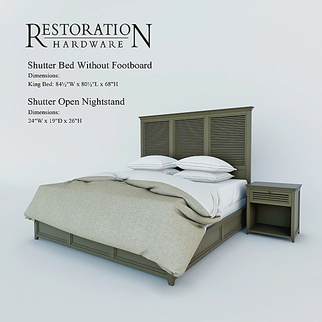 Bed Shutter Without Footboard by Restoration Hardware