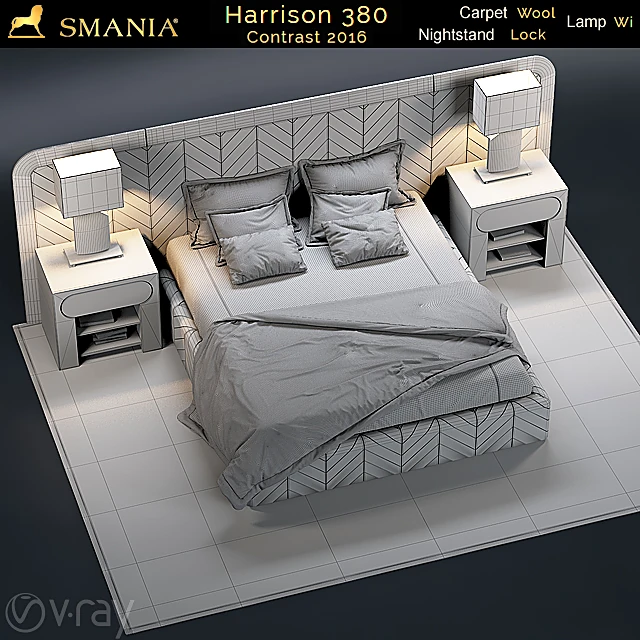 Upholstered Bed Harrison 380 by Smania (3)