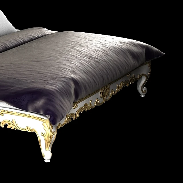 Classic Gold Decorated King Bed (4)