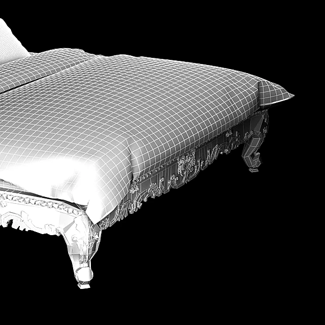 Classic Gold Decorated King Bed (5)