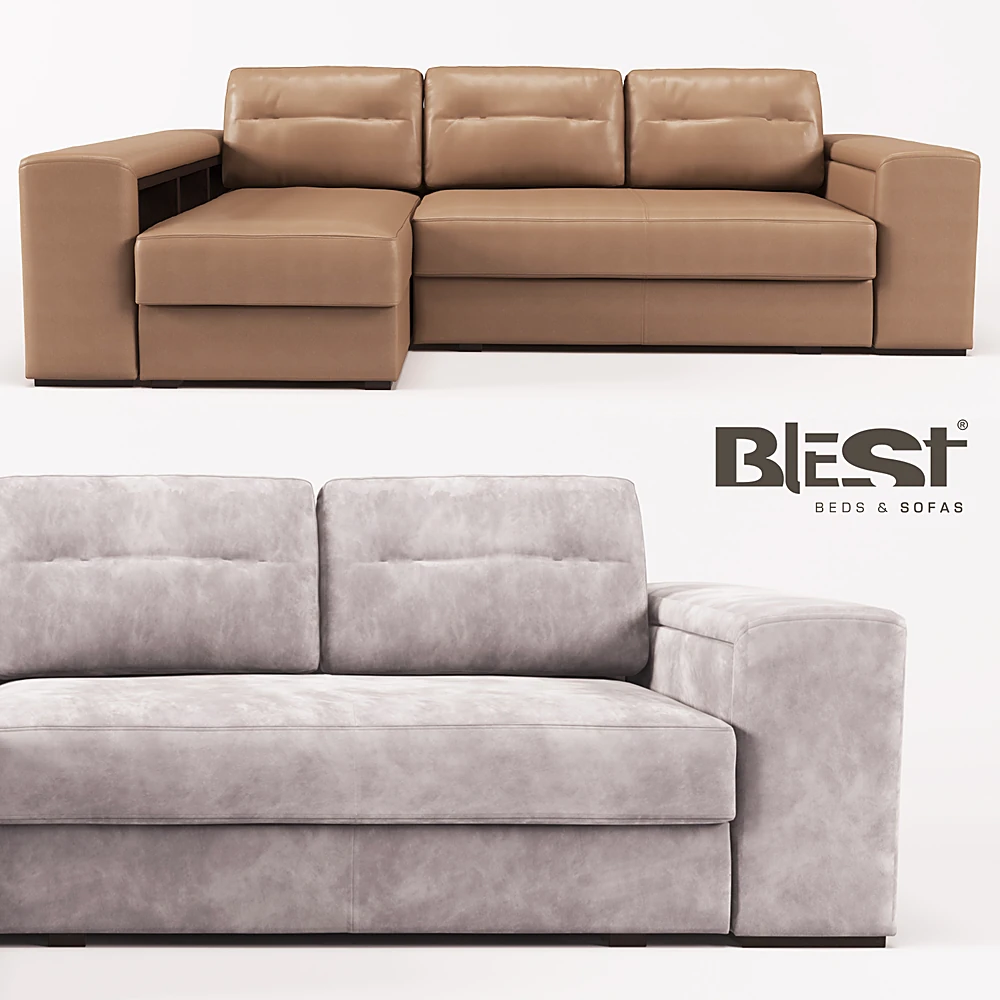 Corner sofa Barry (BKHR-AMR-2TML-BML) by Blest