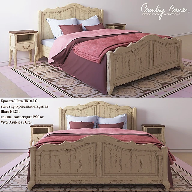 Bed Chateau HRL0-LG by Country Corner